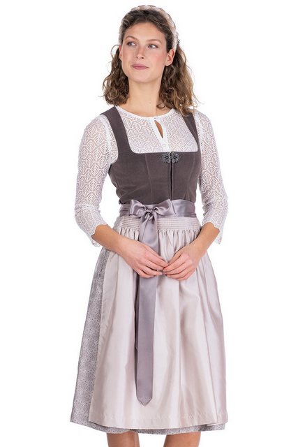 MarJo Dirndl Samt Dirndl 2tlg. - SWANTJE - erde/vanilla latte günstig online kaufen