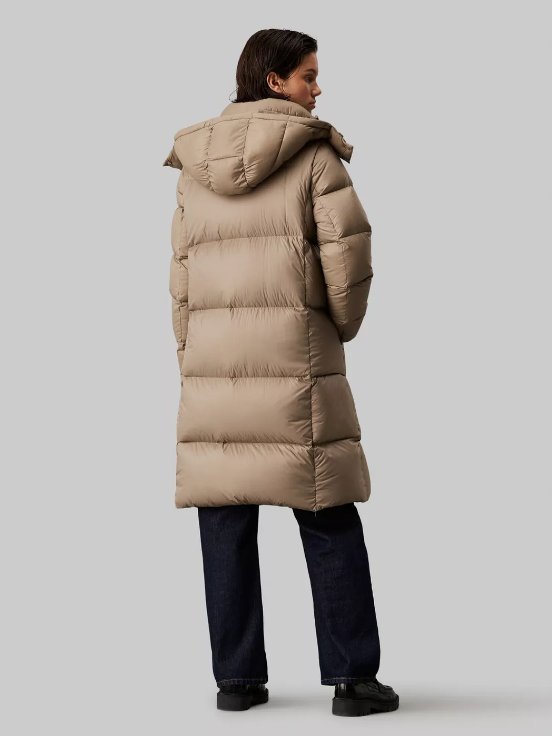 Calvin Klein Jeans Langjacke DOWN LONG PUFFER mit Logodruck günstig online kaufen