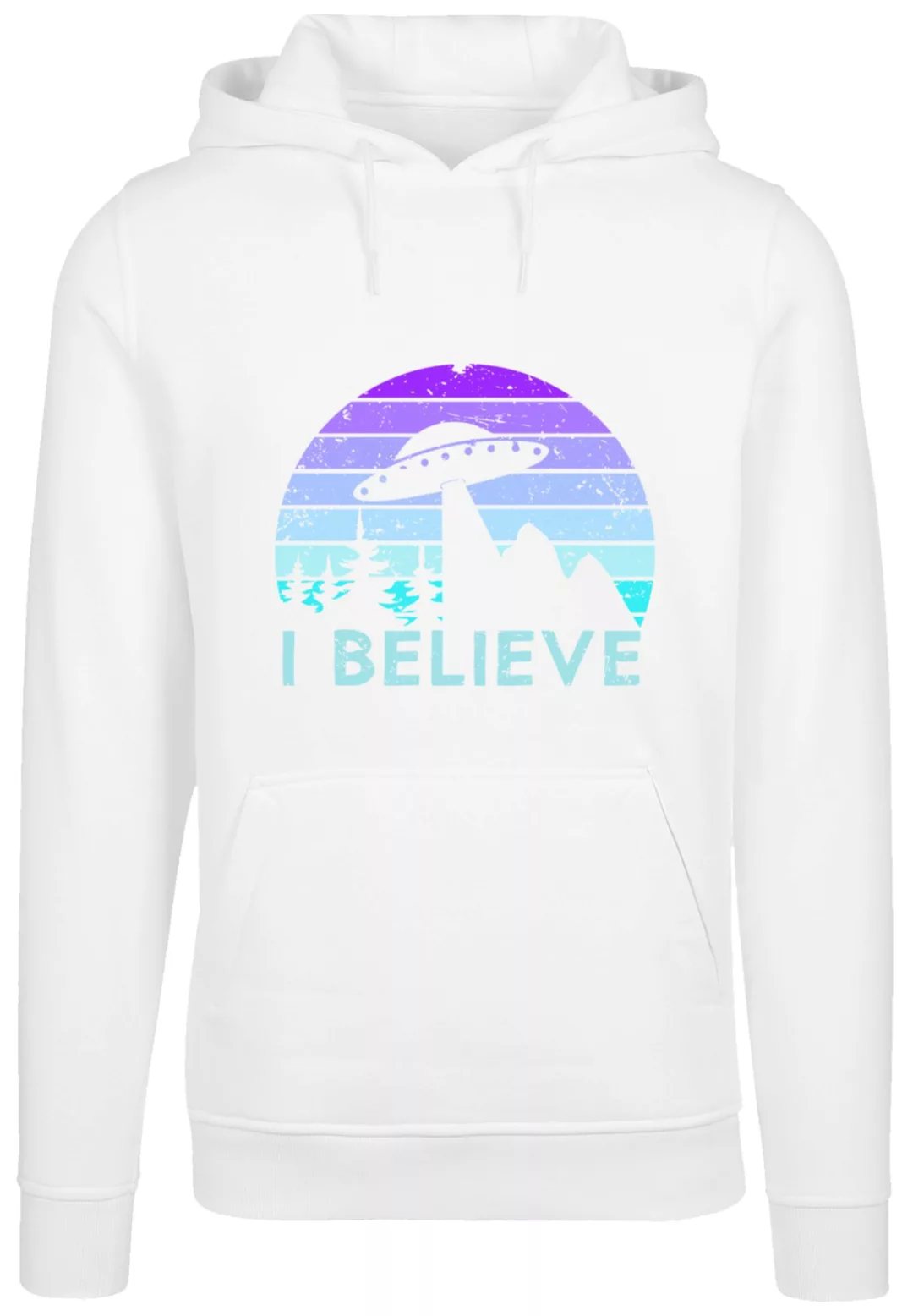 F4NT4STIC Kapuzenpullover "I BELIEVE UFO Alien Raumschiff Retro", Premium Q günstig online kaufen