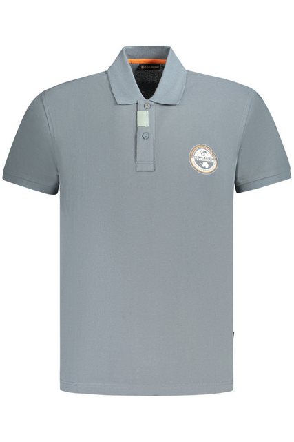 Napapijri Poloshirt Graues Herren Poloshirt mit Kontrastdetails – günstig online kaufen