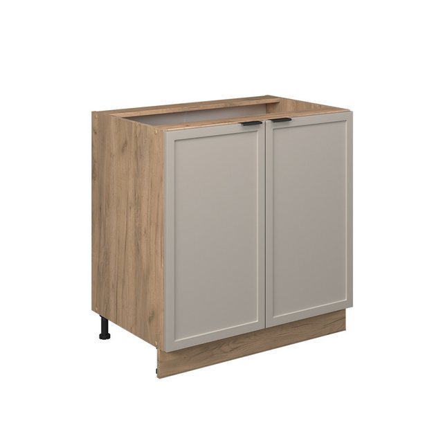 Vicco Spülenunterschrank Fame-Line, GrauBeige/Goldkraft Eiche, 80 cm mit Re günstig online kaufen