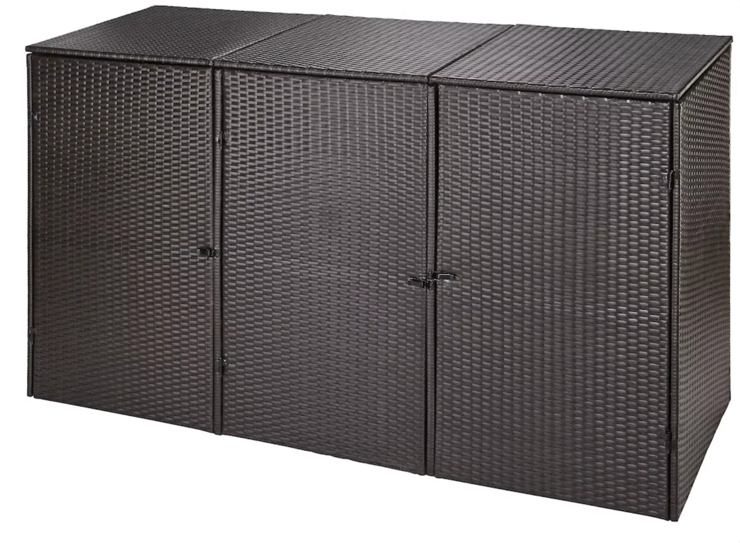 HANSE GARTENLAND Mülltonnenbox, für 3x240 l aus Polyrattan, BxTxH: 228x78x1 günstig online kaufen