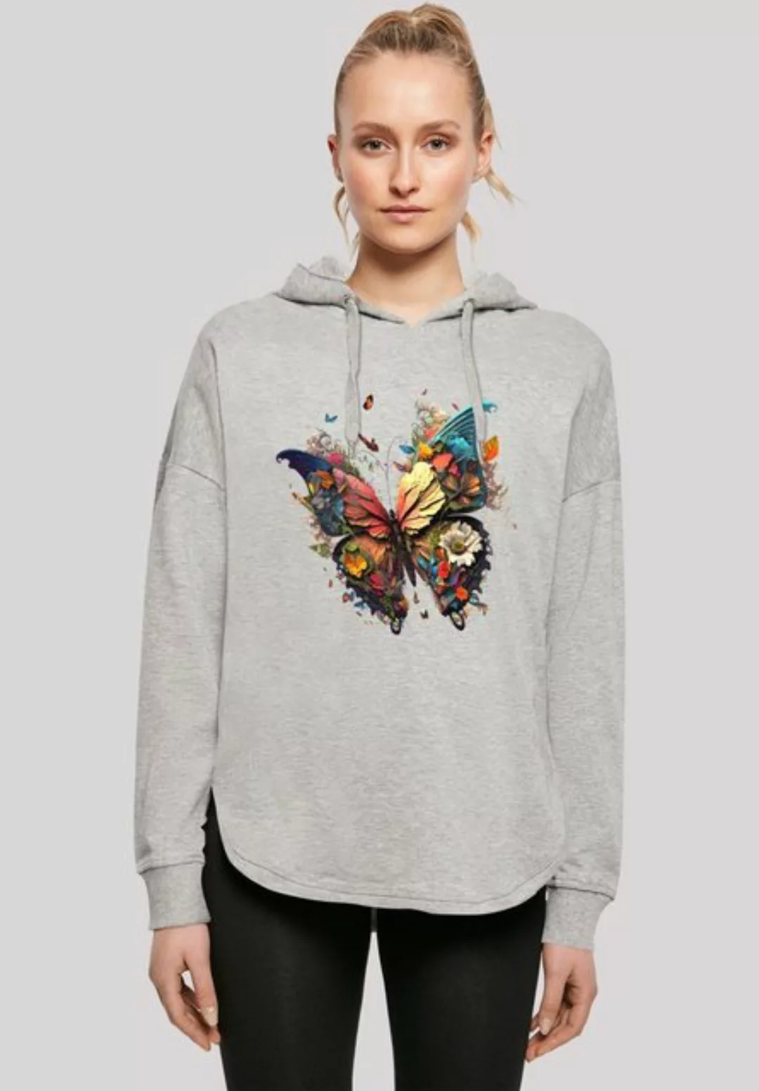 F4NT4STIC Kapuzenpullover Schmetterling Bunt Print günstig online kaufen