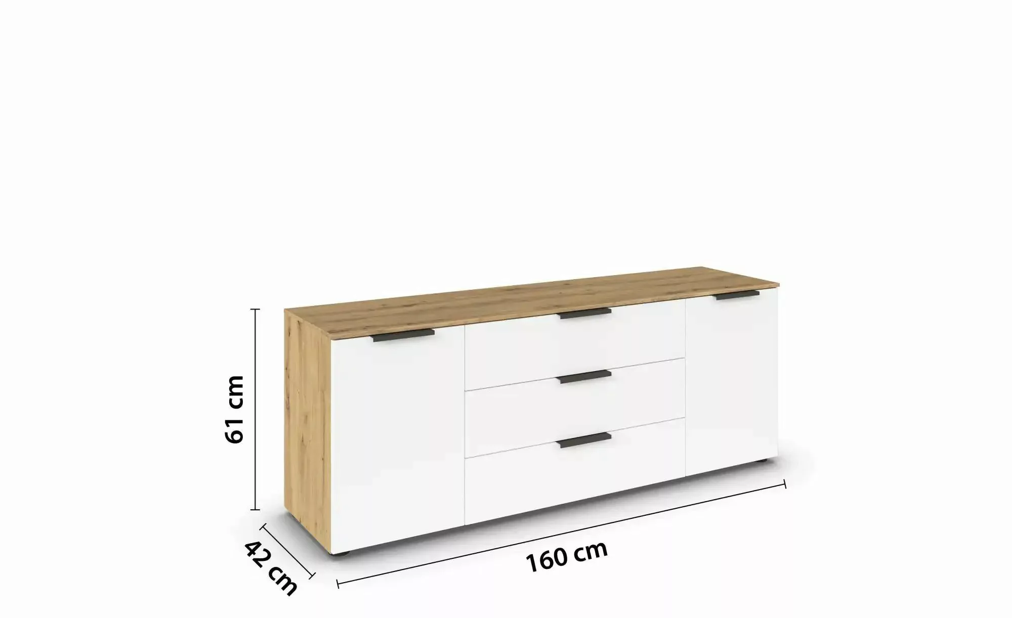 Sideboard   ¦ holzfarben ¦ Maße (cm): B: 160 H: 61 Kommoden & Sideboards > günstig online kaufen