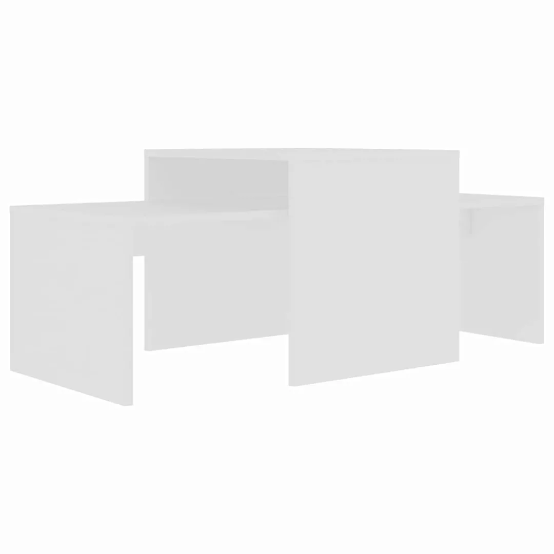 Couchtisch-set Weiß 100 X 48 X 40 Cm Spanplatte günstig online kaufen