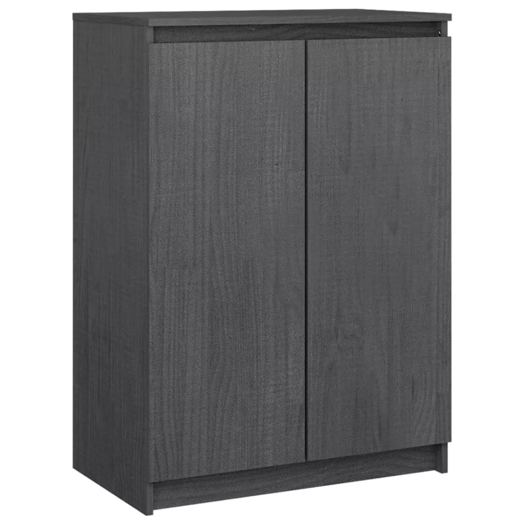 Sideboard Grau 60x36x84 Cm Massivholz Kiefer günstig online kaufen