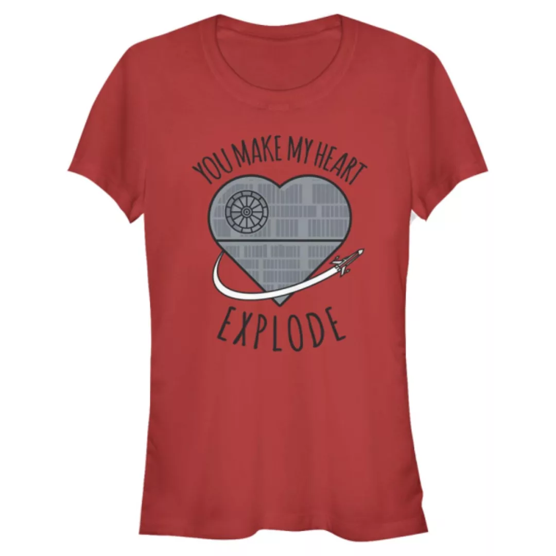 Star Wars - Death Star Heart Explode - Valentinstag - Frauen T-Shirt günstig online kaufen