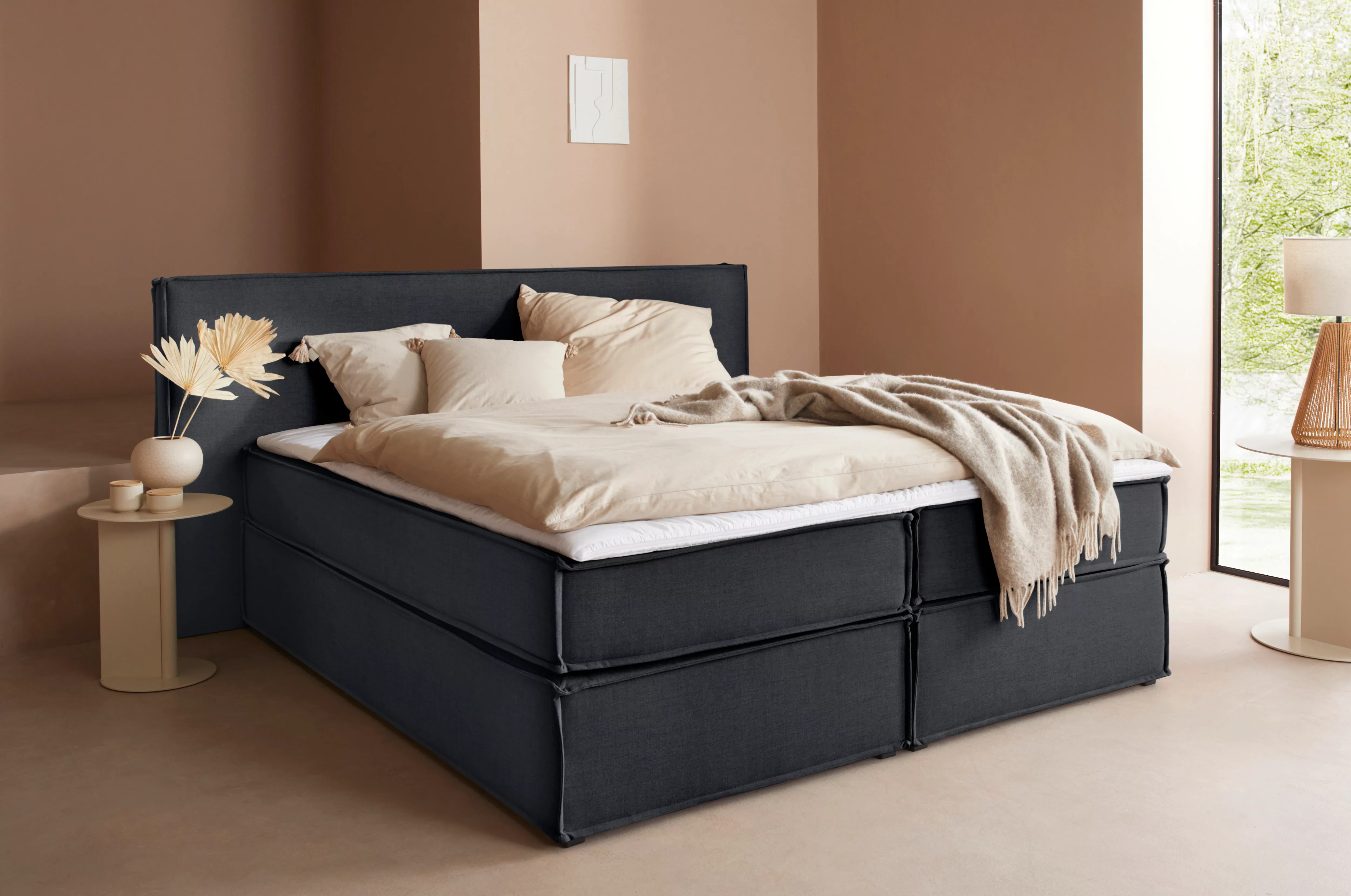 LeGer Home by Lena Gercke Boxspringbett "Yuma", incl. Topper, in 4 Breiten, günstig online kaufen