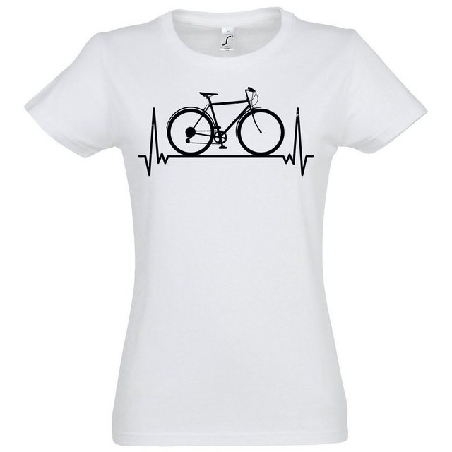 Youth Designz T-Shirt Heartbeat Fahrrad Damen Shirt mit trendigem Frontprin günstig online kaufen