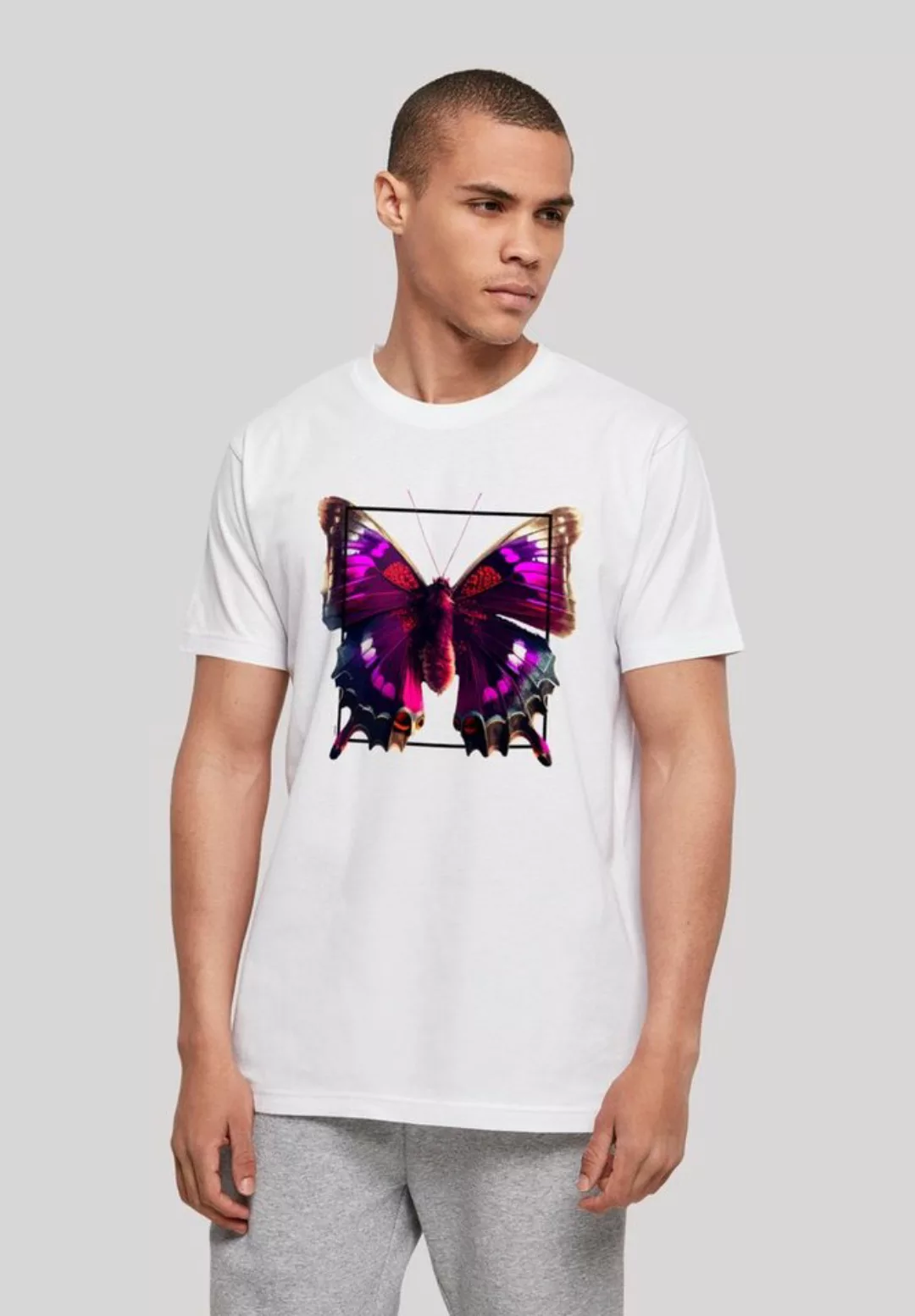 F4NT4STIC T-Shirt "Pink Schmetterling TEE UNISEX", Print günstig online kaufen