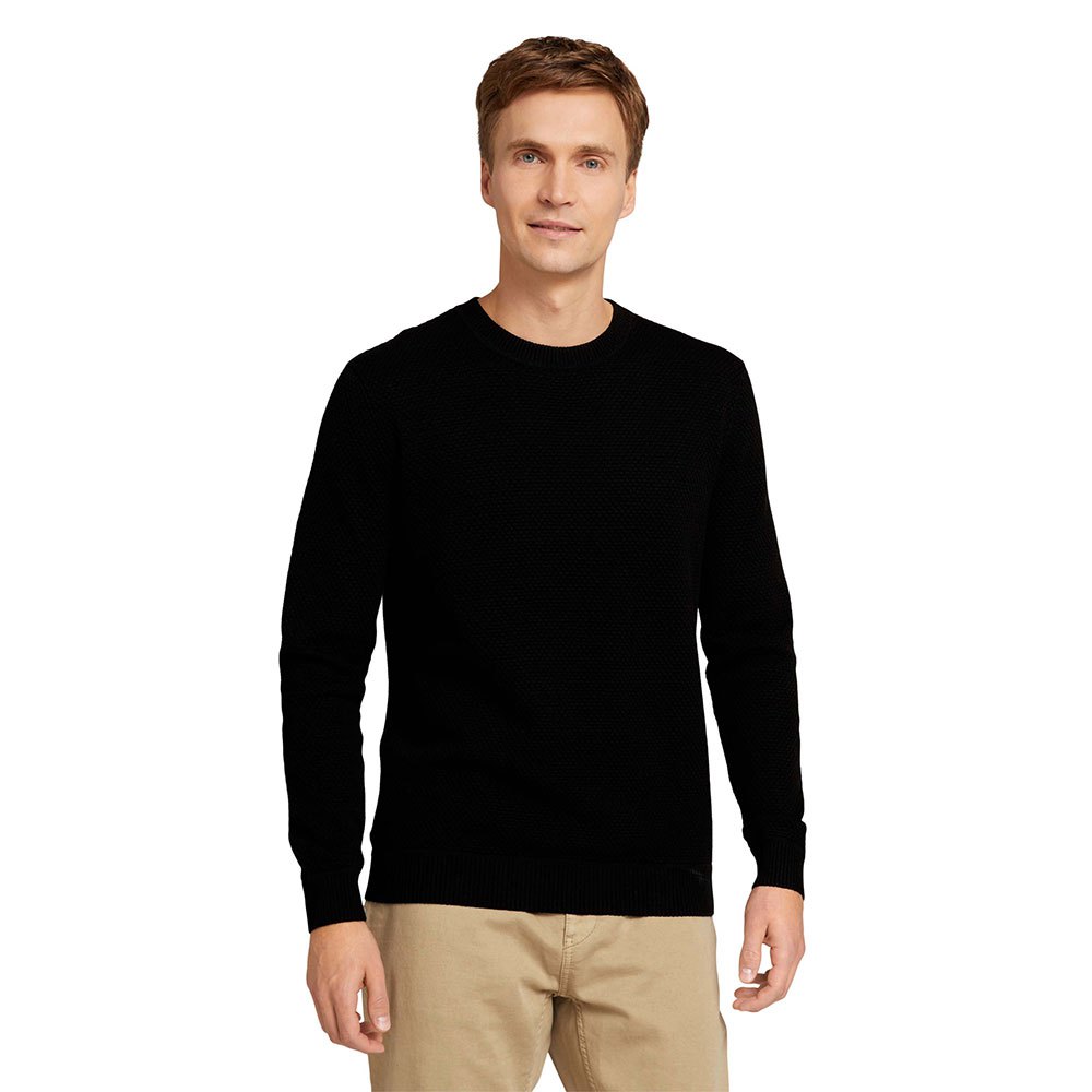 Tom Tailor Basic Structure Pullover 3XL Black günstig online kaufen