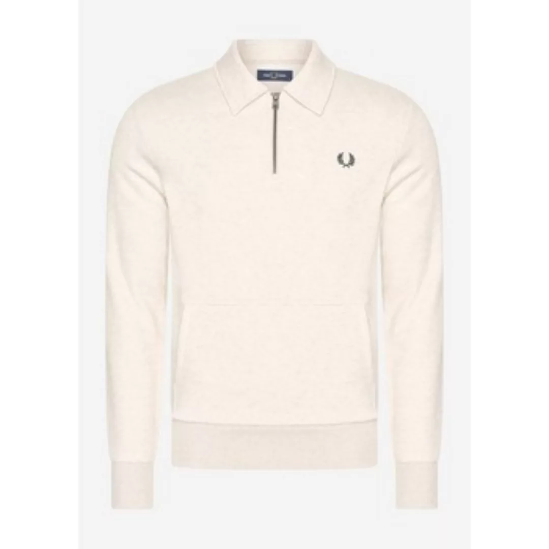 Fred Perry  Pullover Halfzip fleece back sweatshirt - porridge marl günstig online kaufen