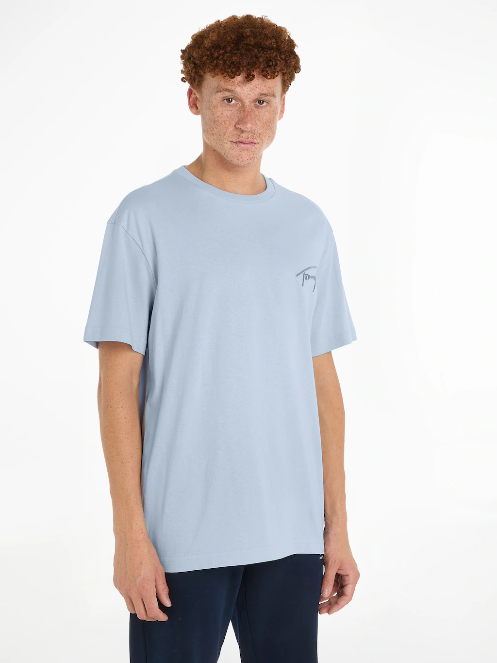 Tommy Jeans T-Shirt TJM REG SIGNATURE TEE EXT mit aufgesticktem Signatur-Lo günstig online kaufen