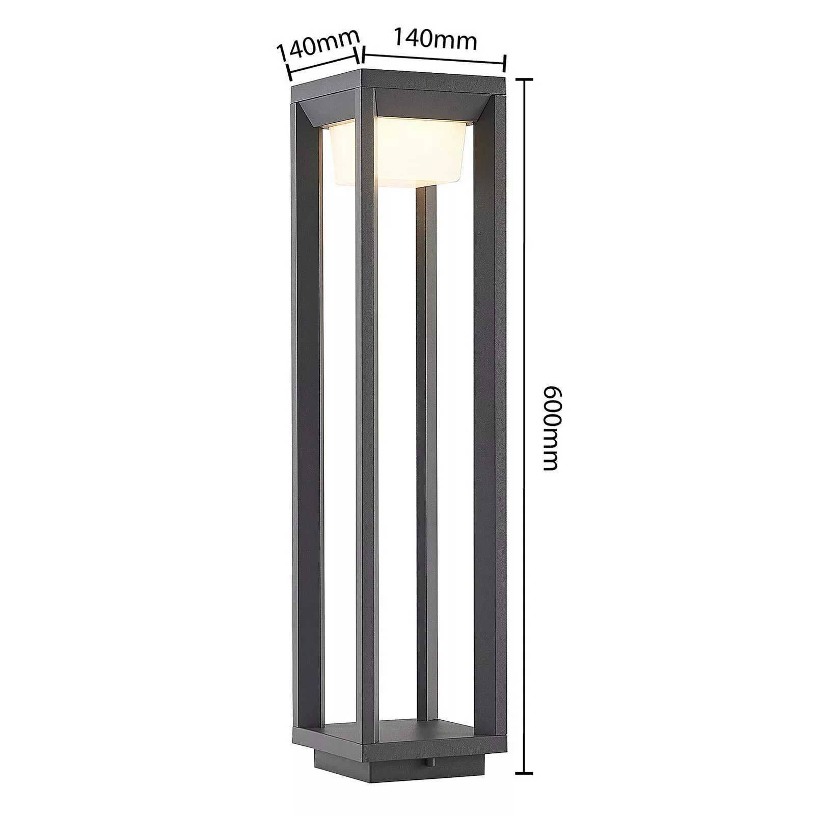 Prios Gamion LED-Wegeleuchte aus Aluminium, 60 cm günstig online kaufen
