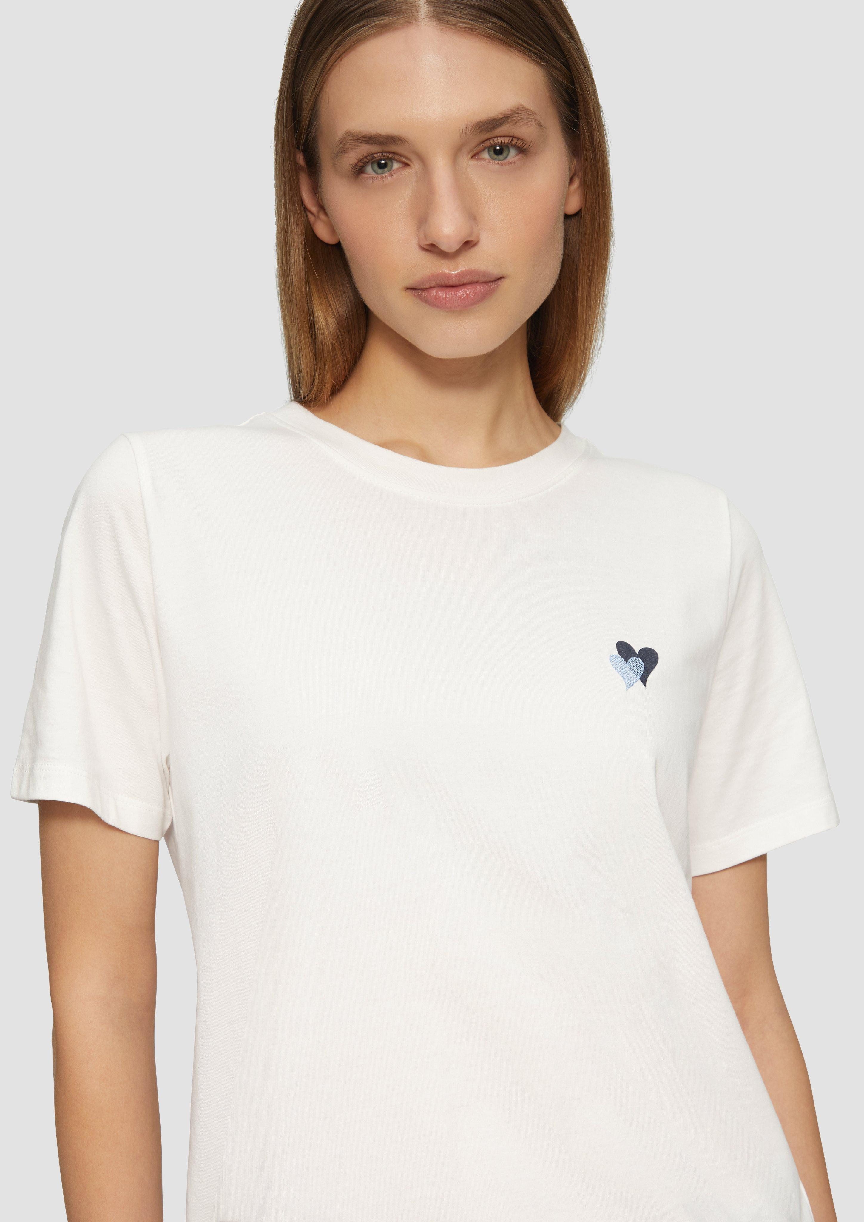 s.Oliver Kurzarmshirt Elastisches T-Shirt mit Frontprint günstig online kaufen
