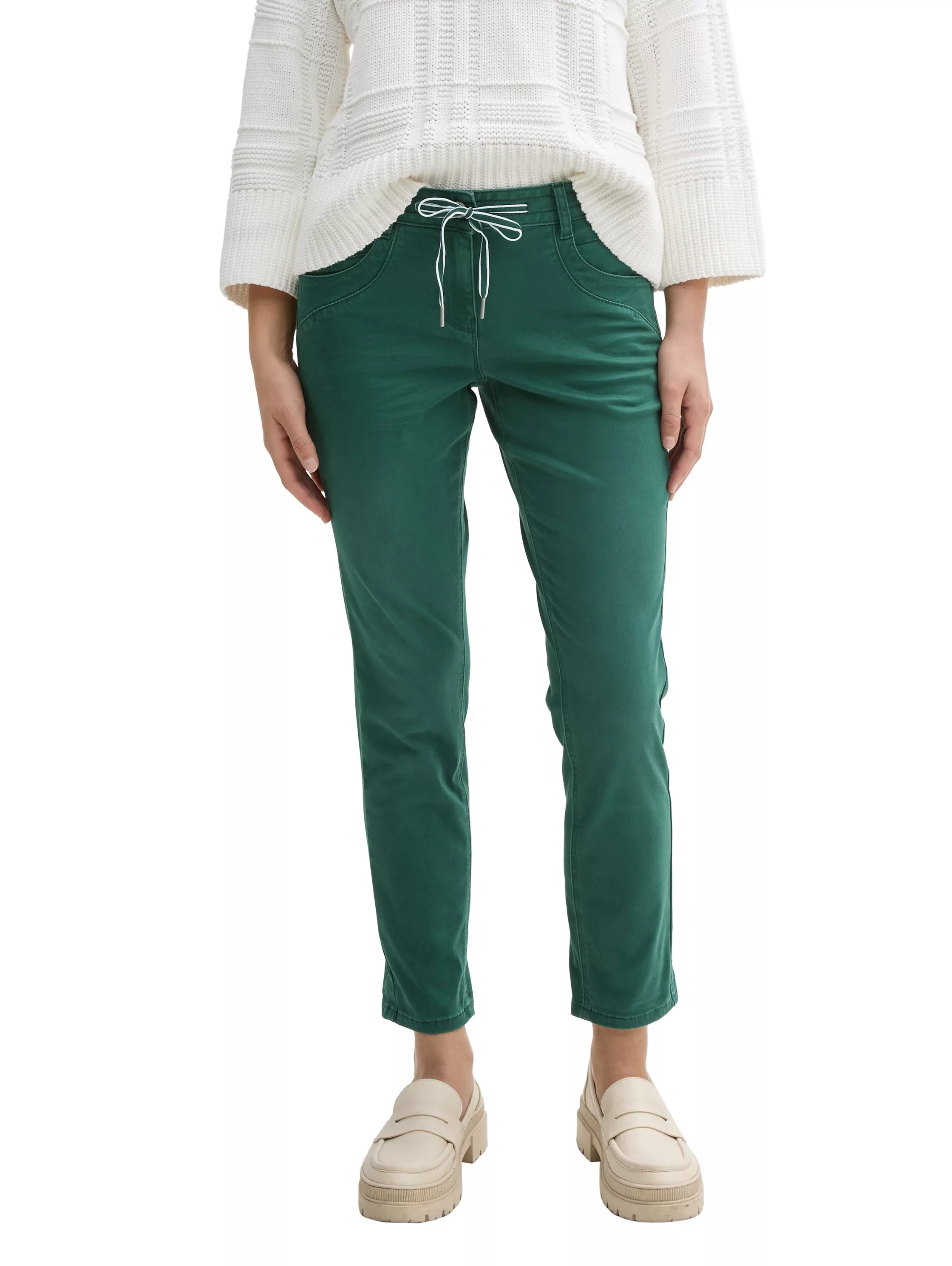 Tom Tailor Damen Hose TAPERED RELAXED - Low Waist - Relaxed Fit günstig online kaufen