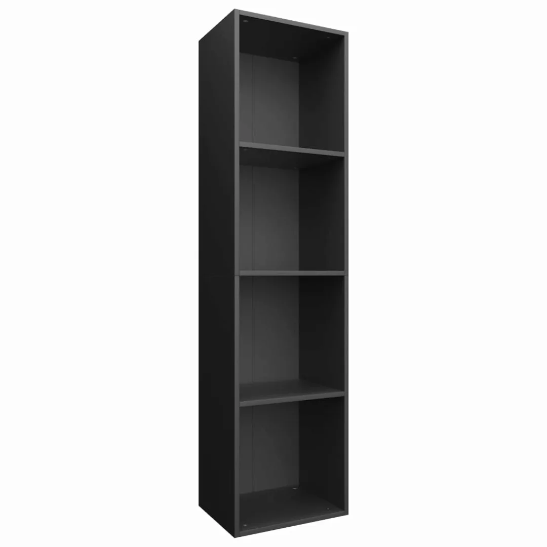 Bücherregal/tv-schrank Schwarz 36 X 30 X 143 Cm Spanplatte günstig online kaufen