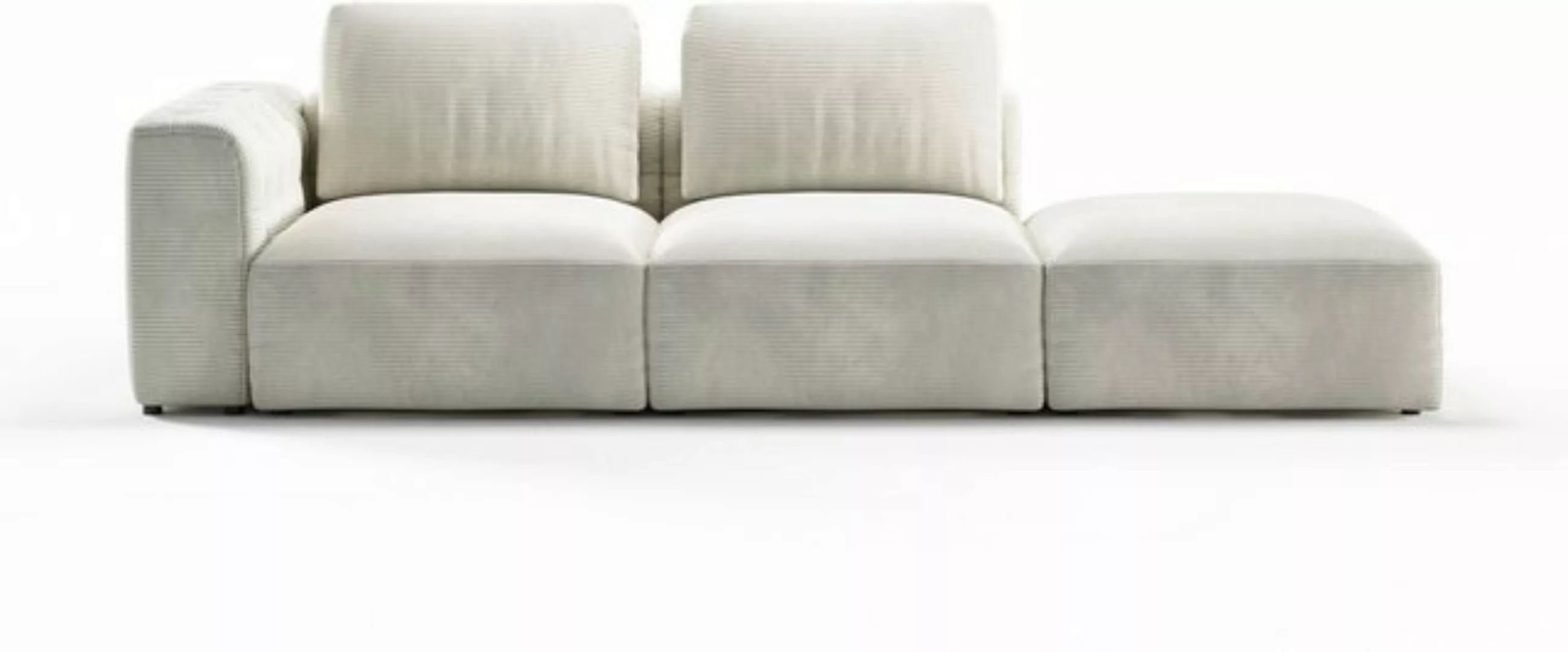 RAUM.ID Chaiselongue Cushid, Modul-Sofa, bestehend aus 2-Sitzer und Hocker günstig online kaufen