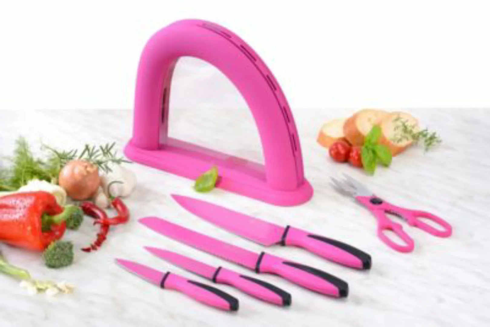 GRÄWE® Farbiger Messerblock CLEANCITCHEN pink günstig online kaufen