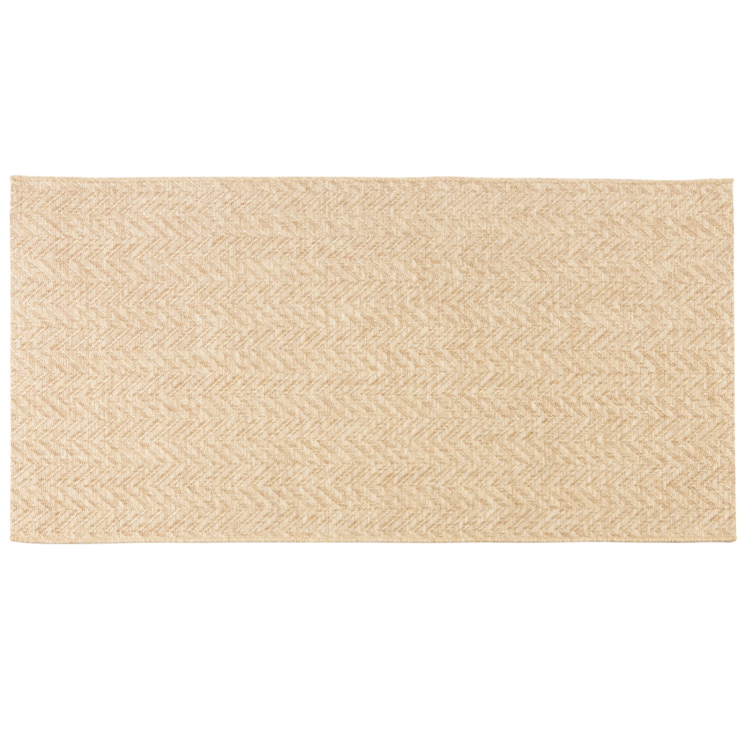 KARAT Outdoorteppich Cheron Außenteppich in Chevron Muster Beige 80 x 150 c günstig online kaufen