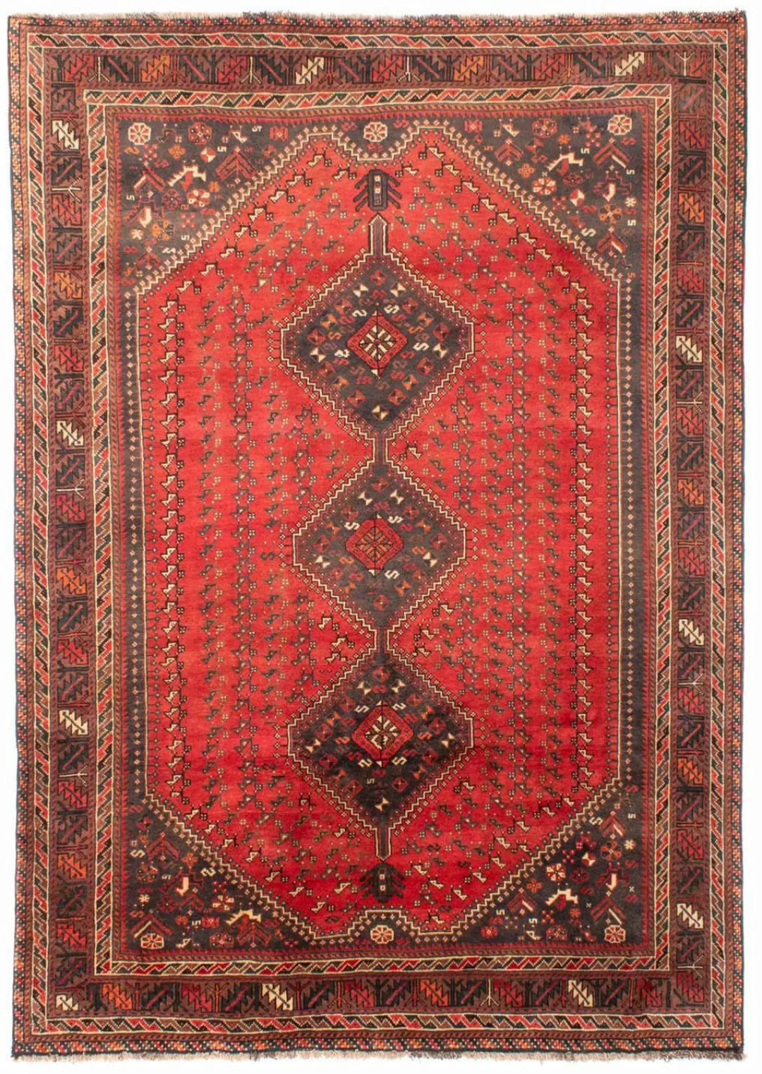 morgenland Wollteppich »Shiraz Medaillon Rosso 279 x 203 cm«, rechteckig, U günstig online kaufen