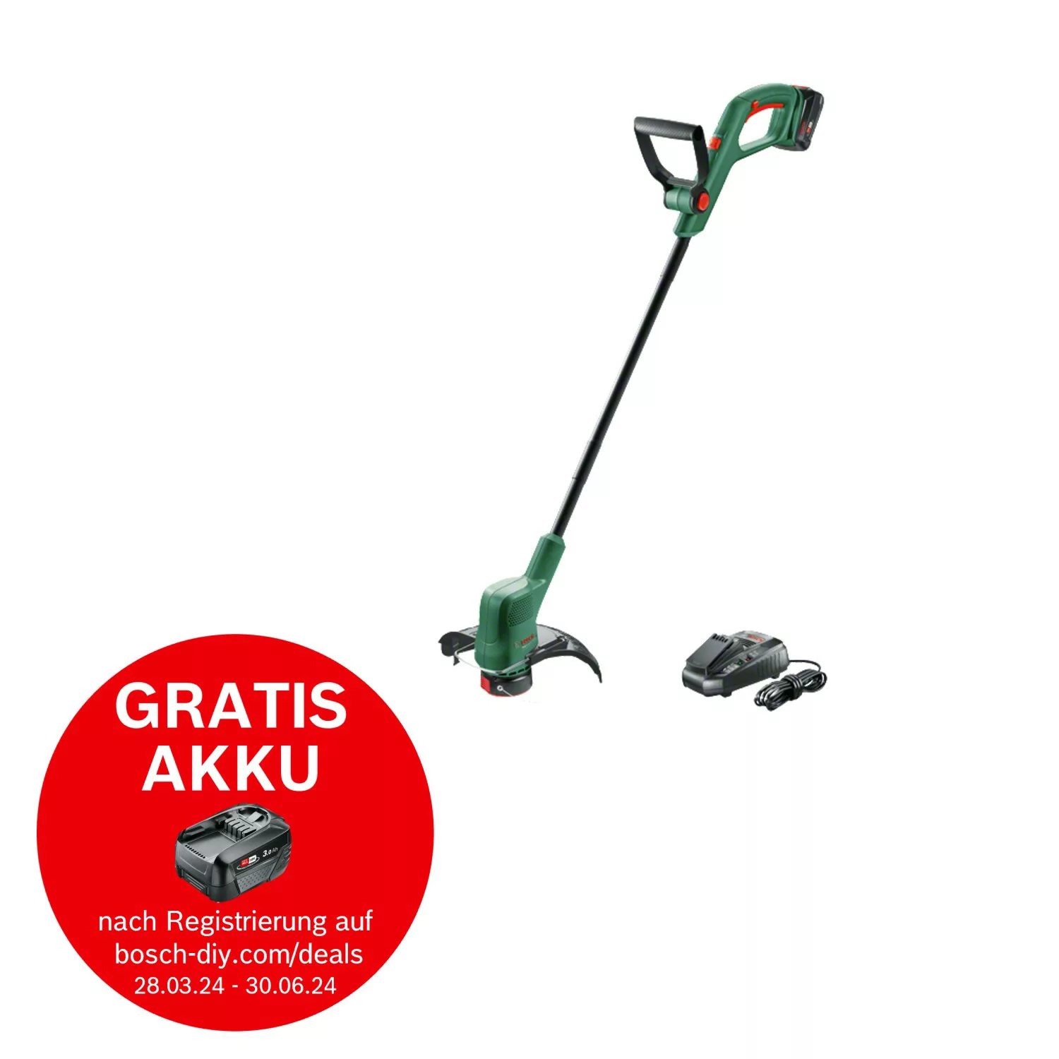 Bosch Akku-Rasentrimmer EasyGrassCut 18V-230 mit Akku und Ladegerät günstig online kaufen