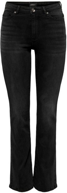 Only Damen Jeans ONLWAUW BJ1097 Flared Fit - Schwarz - Washed Black günstig online kaufen