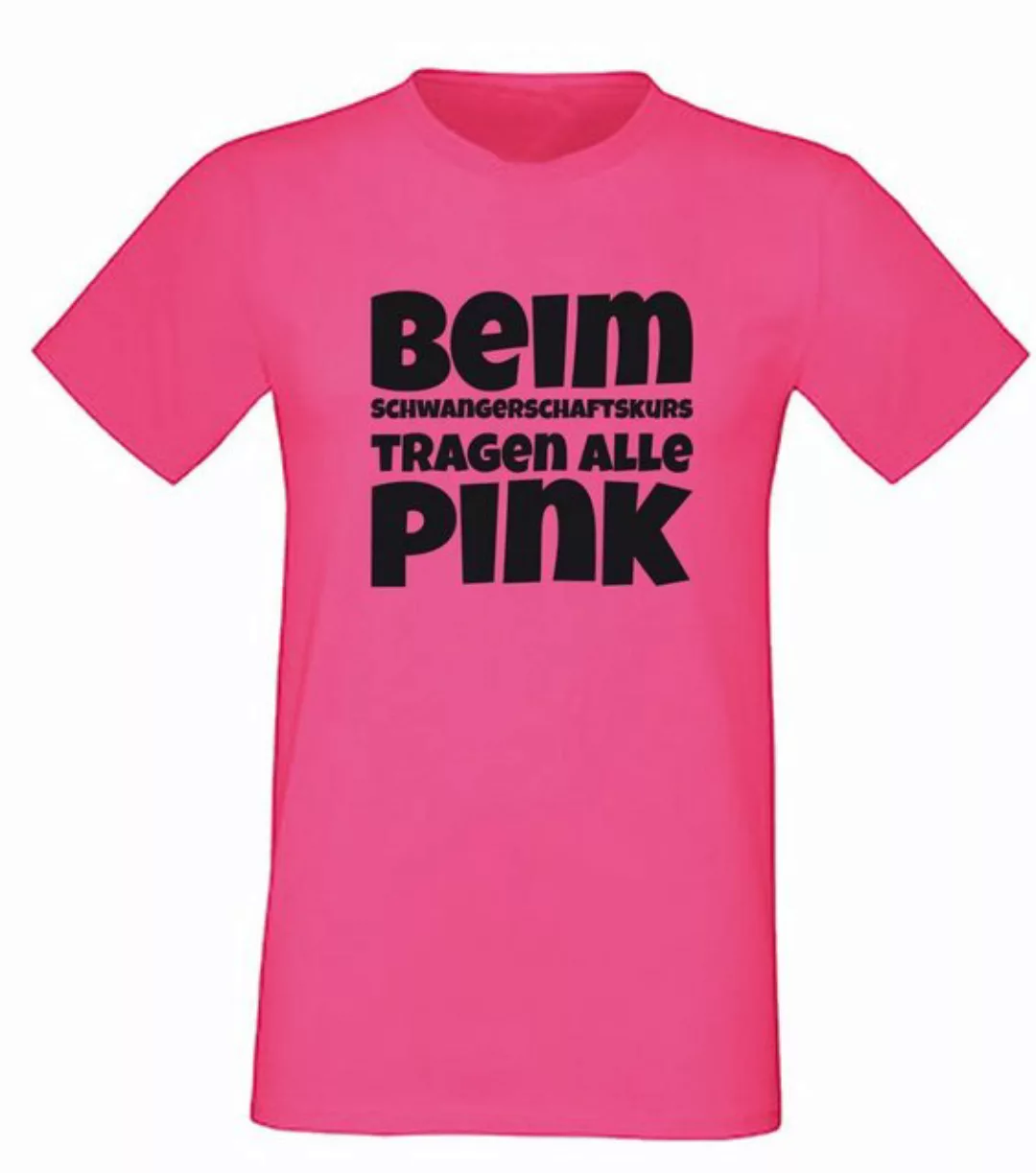 G-graphics T-Shirt Beim Schwangerschaftskurs tragen alle pink Herren T-Shir günstig online kaufen