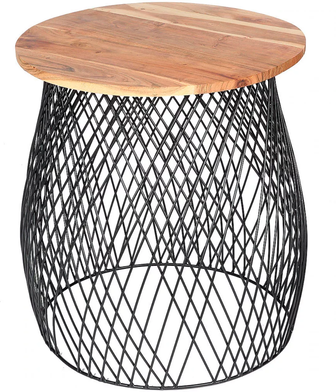 Ambiente Haus Beistelltisch "Urban rundes Beistelltisch käfig -H 50cm", (1 günstig online kaufen