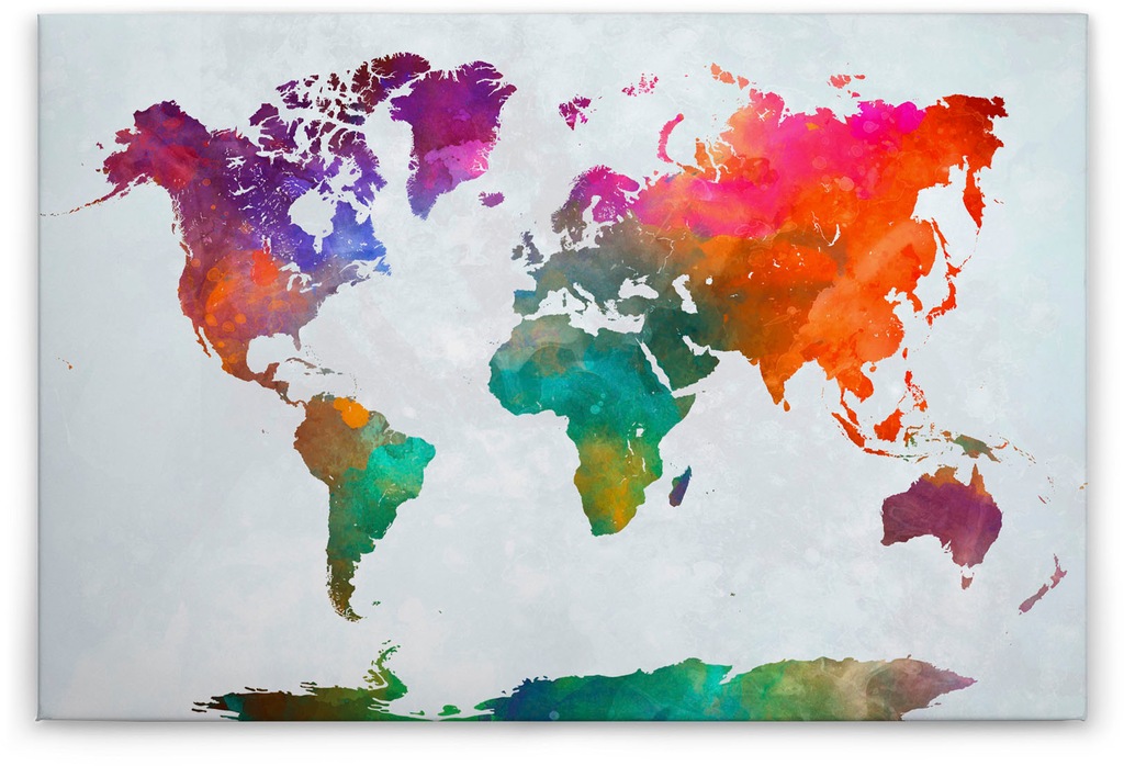 A.S. Création Leinwandbild "Global Map", Kunst-Weltkarte-Kinder, (1 St.), A günstig online kaufen