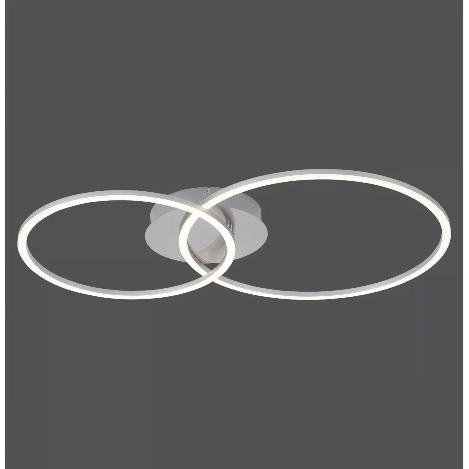 LED-Deckenleuchte Ivanka, zwei Ringe, schwarz günstig online kaufen