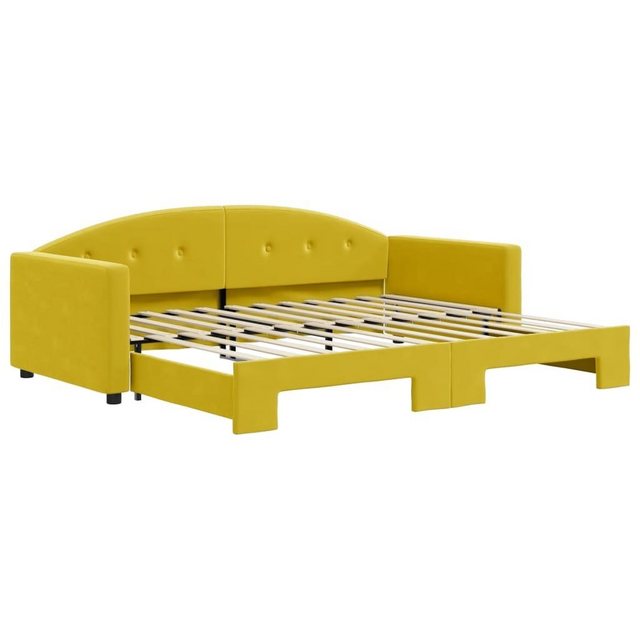 vidaXL Bett Tagesbett Ausziehbar Gelb 90x200 cm Samt günstig online kaufen