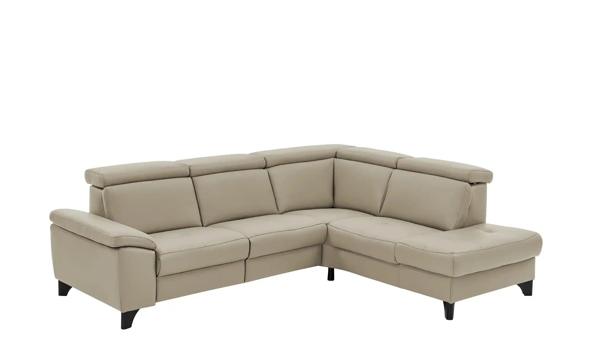 meinSofa Ecksofa Echtleder Linda ¦ beige ¦ Maße (cm): B: 261 H: 98 T: 209 P günstig online kaufen