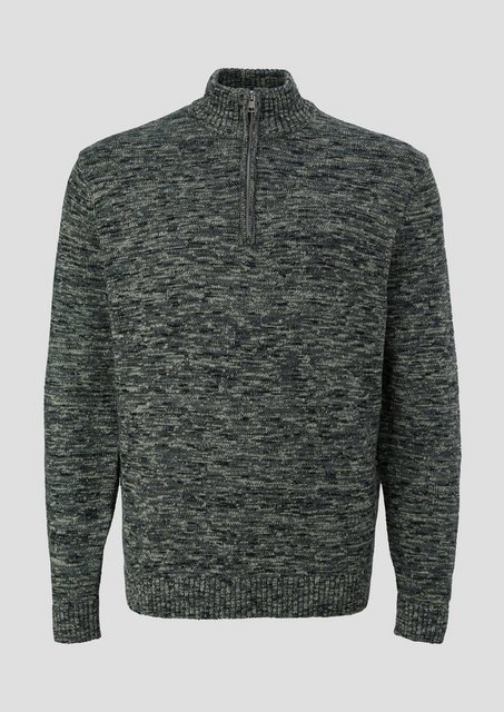 s.Oliver Strickpullover Troyer-Pullover aus Moulinegarn günstig online kaufen