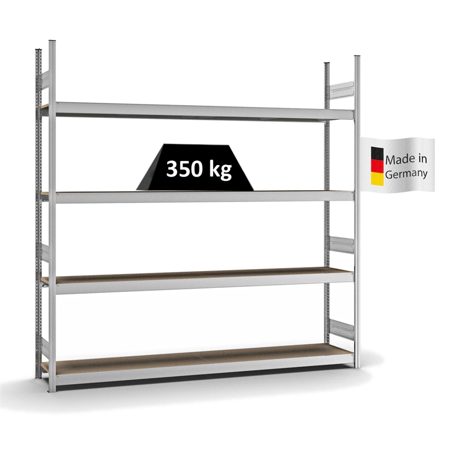 PROREGAL Weitspannregal Stecksystem T-Profil Grundregal HxBxT 250x250x40 cm günstig online kaufen