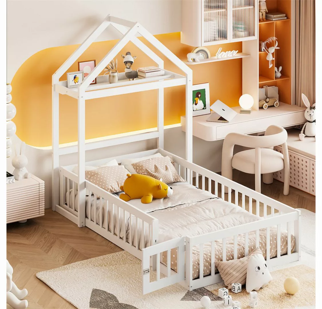 XDeer Jugendbett Kinderbett 90 x 200, Kinderbettgestell aus Massivholz mit, günstig online kaufen