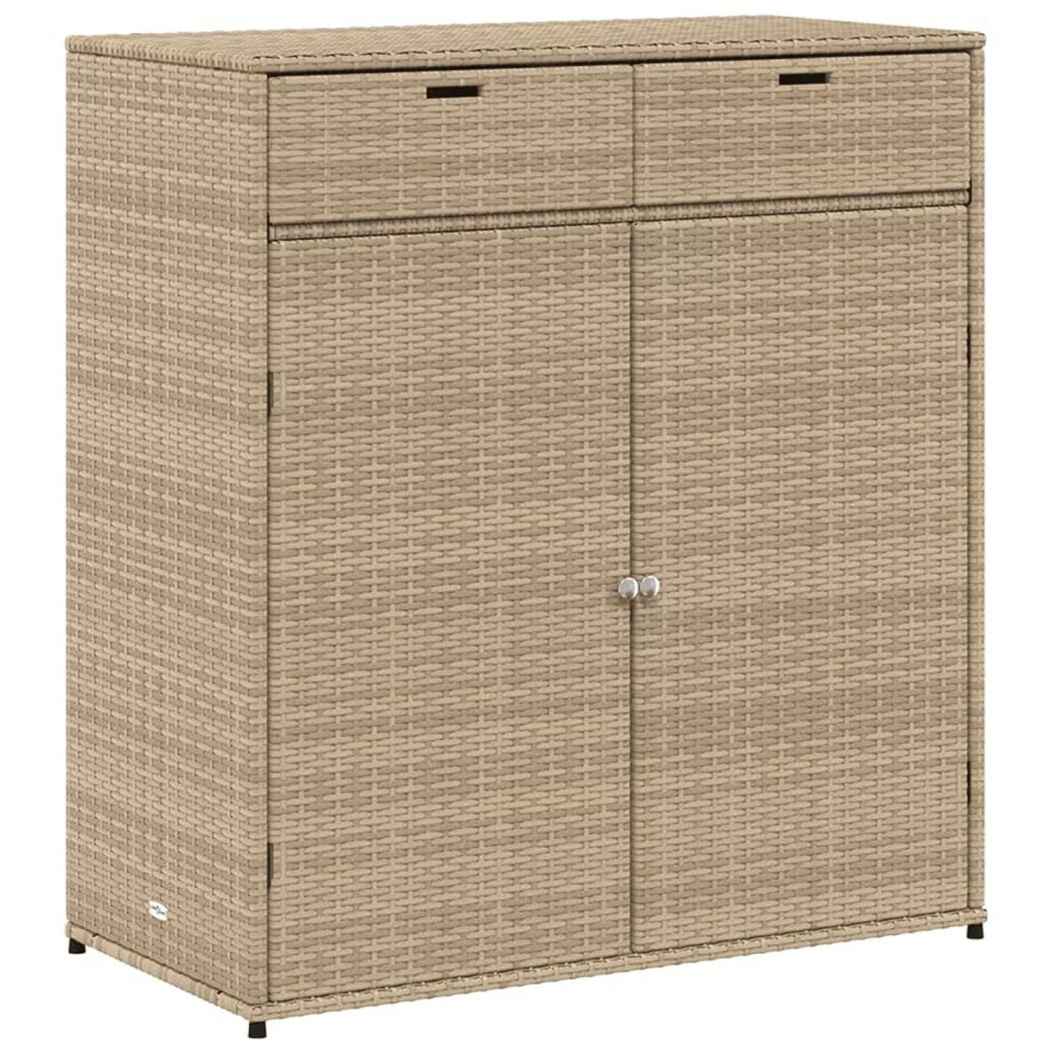 vidaXL Gartenschrank Beige 105x55x113 cm Poly Rattan günstig online kaufen