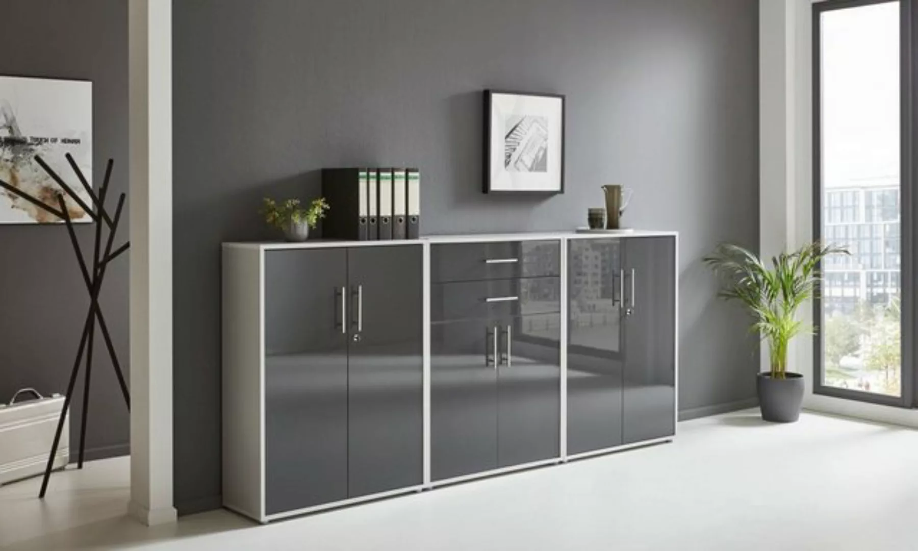 BMG Möbel Aktenschrank Tabor (Set 15, Büroschrank abschließbar mit Metallgr günstig online kaufen
