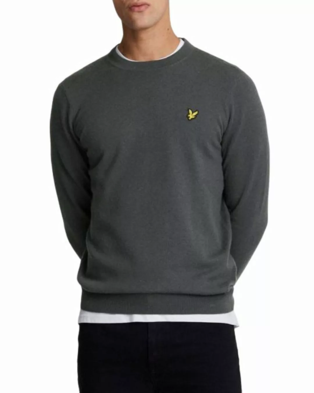 Lyle & Scott Strickpullover Rundhalsausschnitt Aus Wolle Und Baumwolle günstig online kaufen