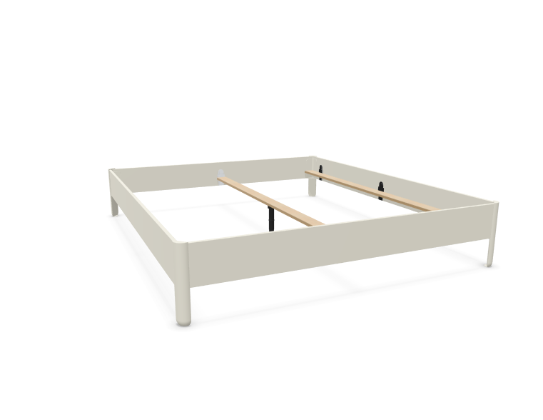 NAIT Doppelbett farbig lackiert Brillantgelb 180 x 210cm Ohne Kopfteil günstig online kaufen