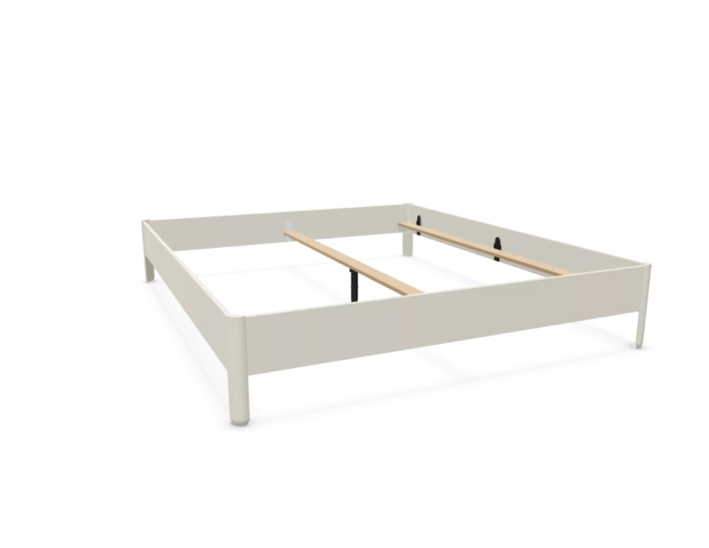 NAIT Doppelbett farbig lackiert Brillantgelb 180 x 210cm Ohne Kopfteil günstig online kaufen