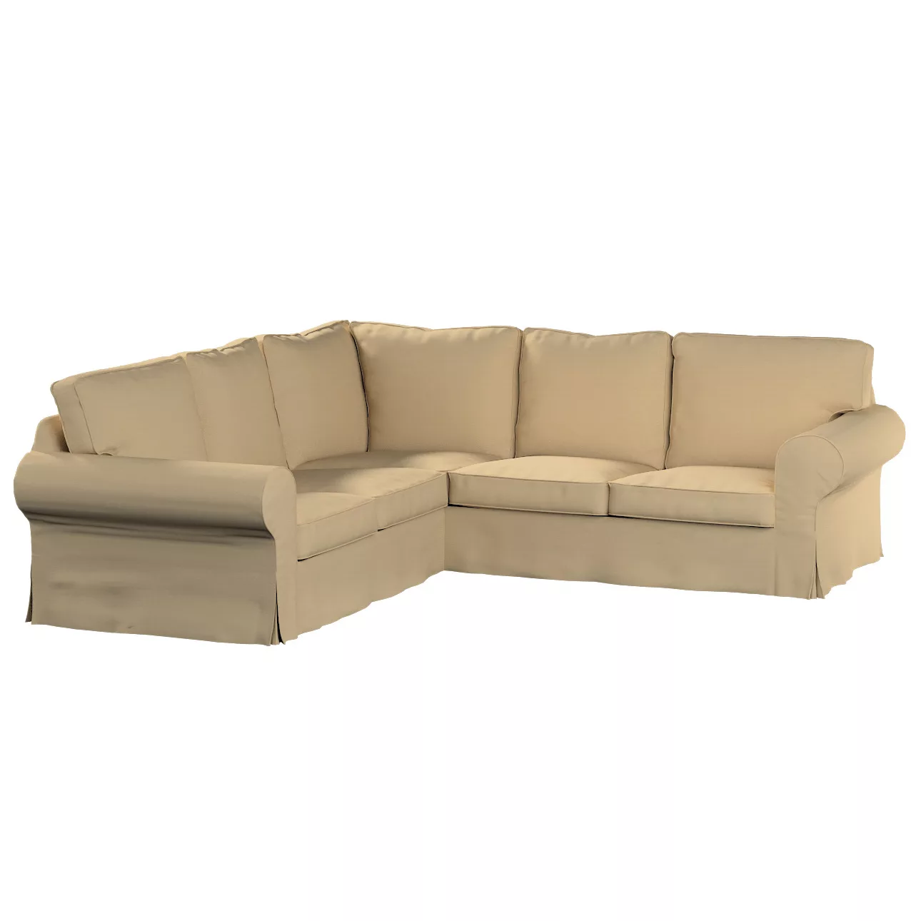 Bezug für Ektorp Ecksofa, caffe latte, Sofahusse für Ektorp Ecksofa, Cotton günstig online kaufen