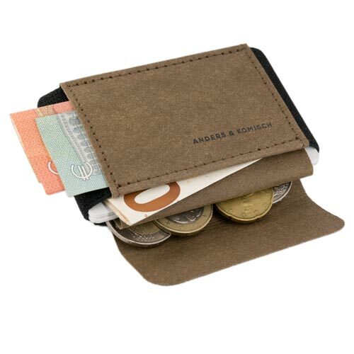 Mini Portemonnaie Mit Münzfach „A&K Mini“ Slim Wallet Braun günstig online kaufen