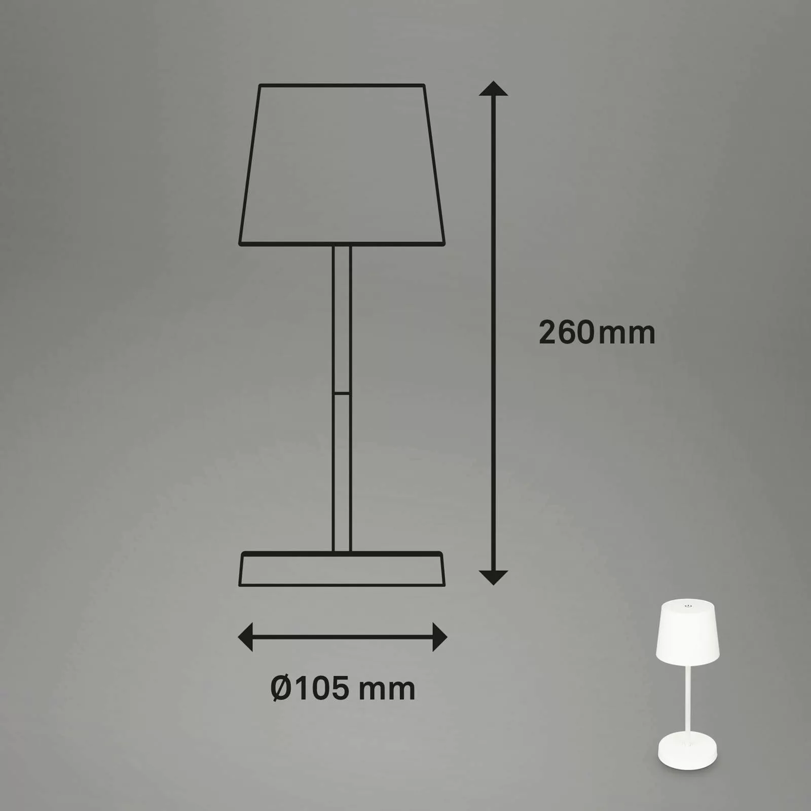 LED-Tischleuchte Piha mit Akku, weiß günstig online kaufen