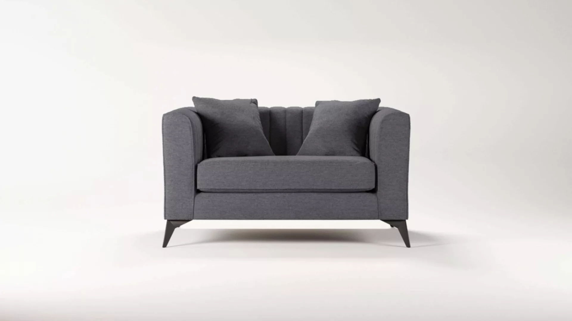 Places of Style Loveseat »MATTHEW B/T/H: 130/86/74 cm Sessel«, incl. Zierki günstig online kaufen