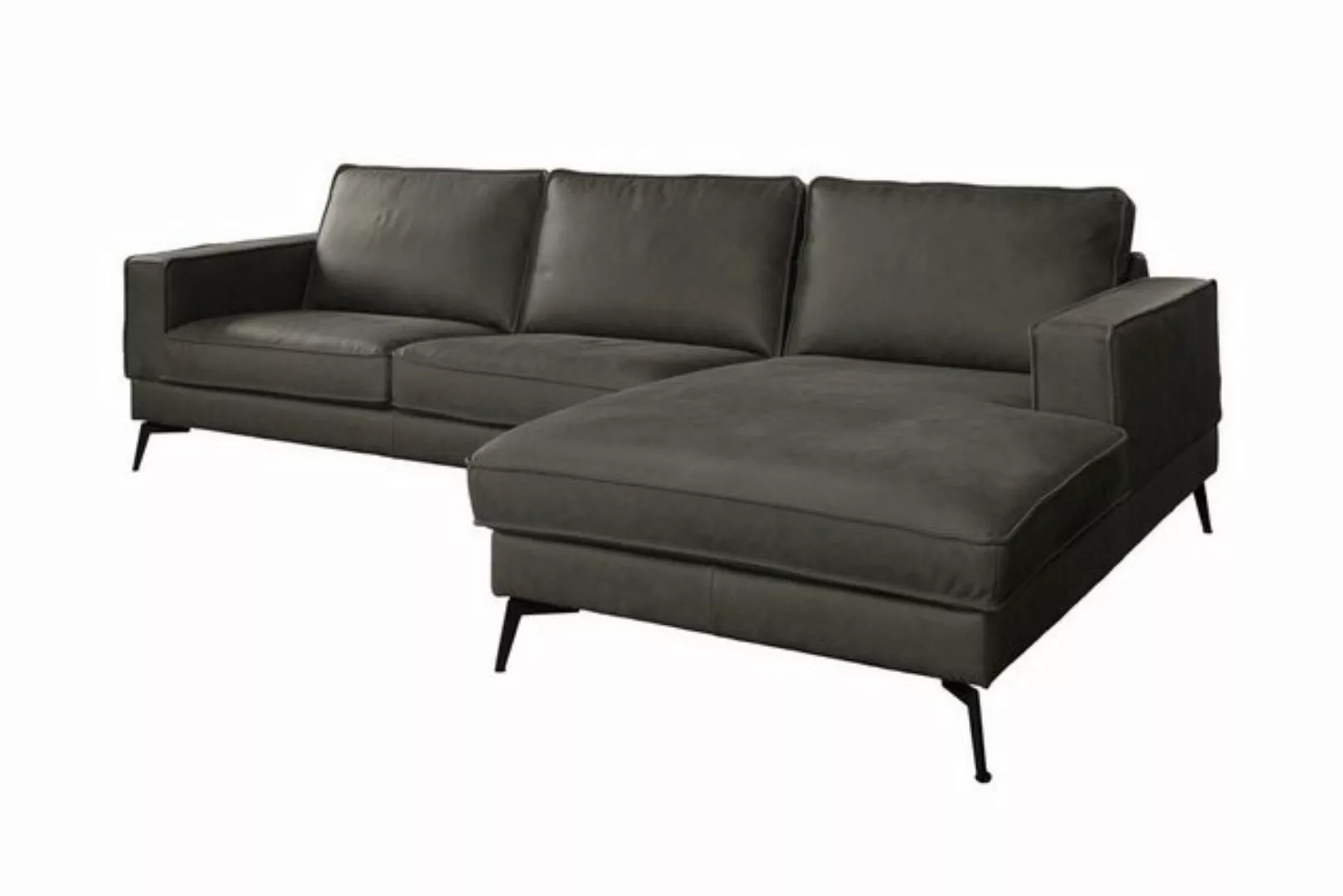 KAWOLA Ecksofa BLOOM, Leder Recamiere rechts od. links versch. Farben günstig online kaufen