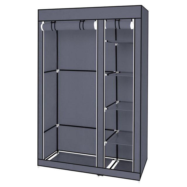 HT Kleiderschrank mit Vliesstoff und Aufhängestange, 106x44x170cm Tragbarer günstig online kaufen