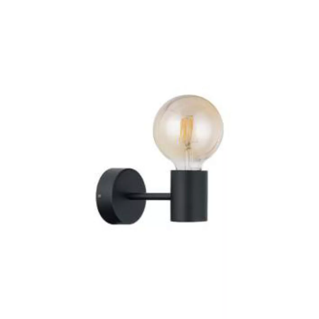 Kleine Wandlampe Schwarz H:9cm Metall für E27 HILDE günstig online kaufen