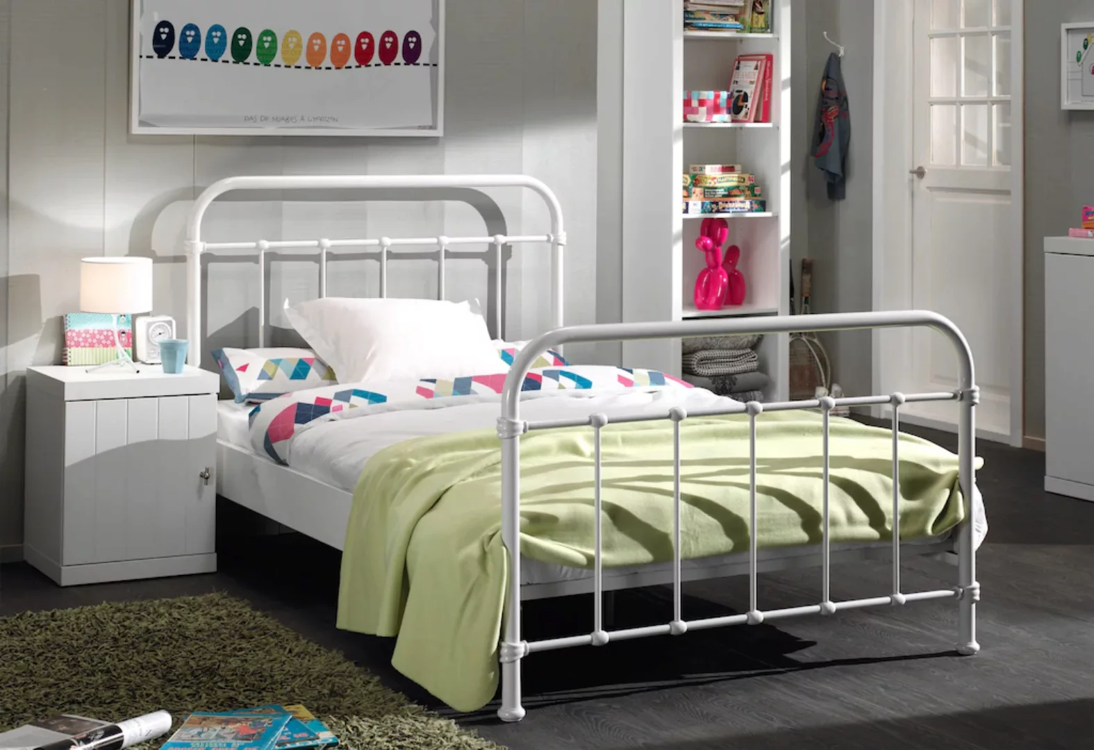 Vipack Kinderbett (Made in Europe), Metallbett, Jugendbett, Einzelbett mit günstig online kaufen