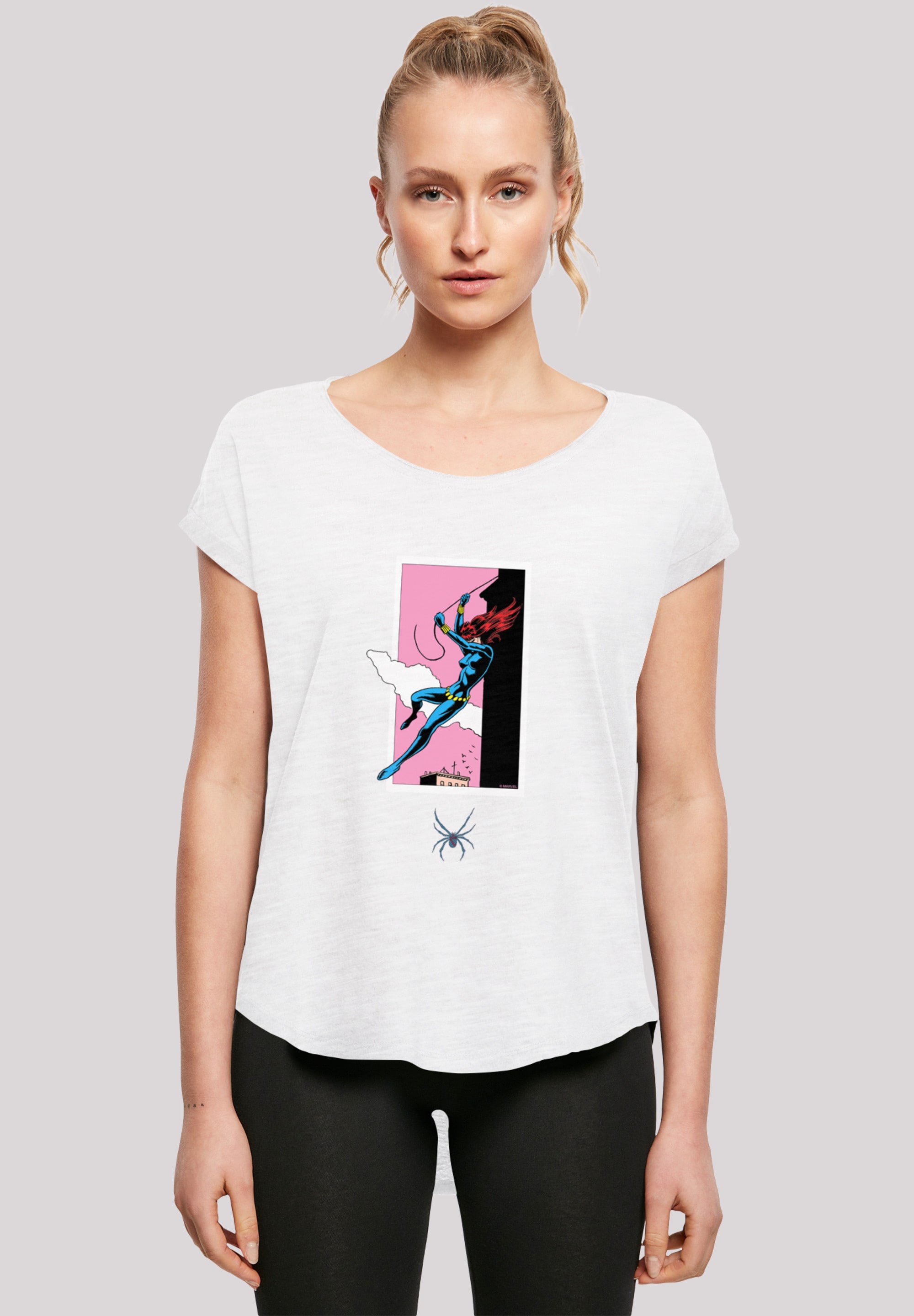 F4NT4STIC T-Shirt "Marvel Comics Black Widow Roof Jump", Damen,Premium Merc günstig online kaufen